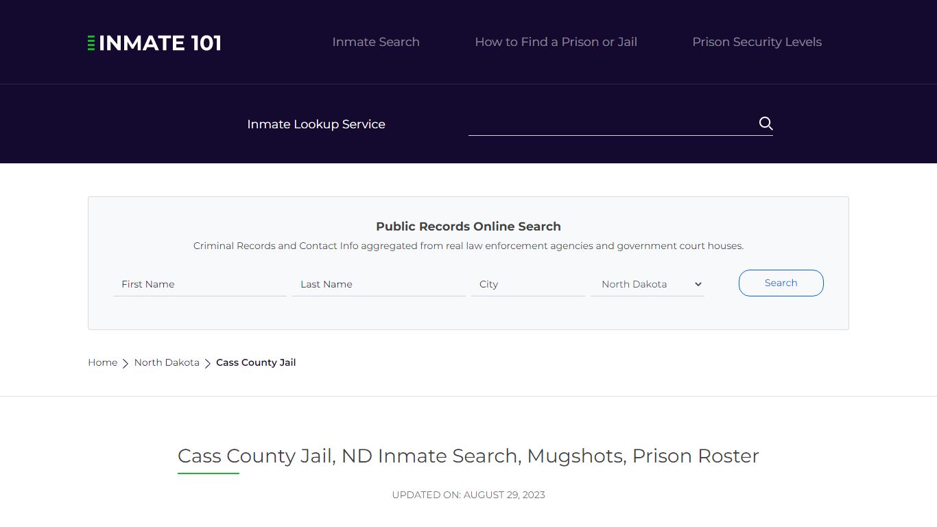 Cass County Jail, ND Inmate Search, Mugshots, Prison Roster