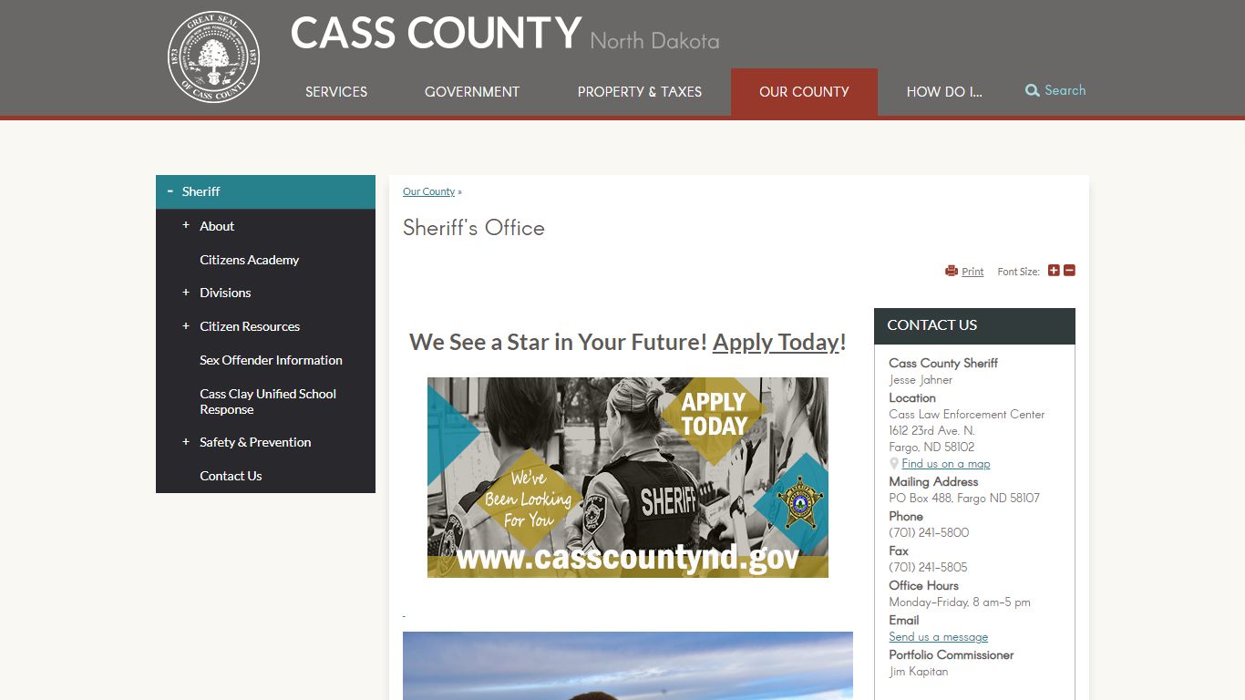 Sheriff's Office | Cass County, ND